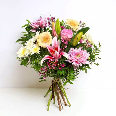 Handcrafted by our skilled local florists, the Remy bouquet is a stunning combination of Germini, Lilies and Roses that are hand cut and have a wonderful aroma. This bouquet will be handcrafted by an experienced florist, order for same day delivery by hand, or next day delivery via our courier.